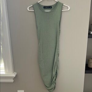 Lioness Sage Green Ruched Mini Dress